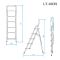 Стремянка, 5 ступеней 380*260 мм, высота 1598 мм INTERTOOL LT-0035 Стремянка, 5 ступеней 380*260 мм, высота 1598 мм INTERTOOL LT-0035