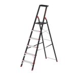Драбина 6 сходинок, лоток для інвентарю, сталевий профіль, висота верхньої сходинки 1280 мм, 481*1138*1787 мм, 150 кг INTERTOOL LT-0056