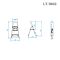 Стремянка алюминиевая 2 ступени, высота до платформы 410 мм INTERTOOL LT-1002