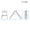 Стремянка алюминиевая двусторонняя 2 ступени, высота 440 мм INTERTOOL LT-1102 Стремянка алюминиевая двусторонняя 2 ступени, высота 440 мм INTERTOOL LT-1102