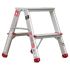 Стремянка алюминиевая двусторонняя 2 ступени, высота 440 мм INTERTOOL LT-1102
