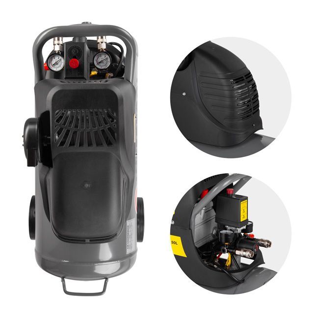 Компрессор 50 л, 1500 Вт, 220 В, 8 атм, 206 л/хв. INTERTOOL PT-0003