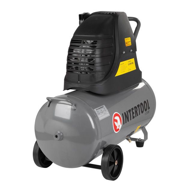 Компрессор 50 л, 1500 Вт, 220 В, 8 атм, 206 л/хв. INTERTOOL PT-0003