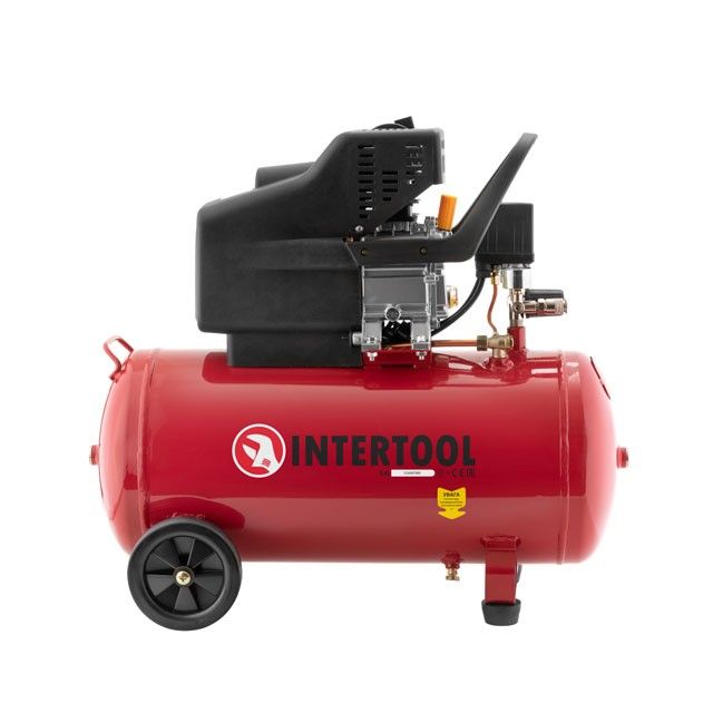 Компрессор 50 л, 1500 Вт, 220 В, 8 атм, 206 л/хв. INTERTOOL PT-0003