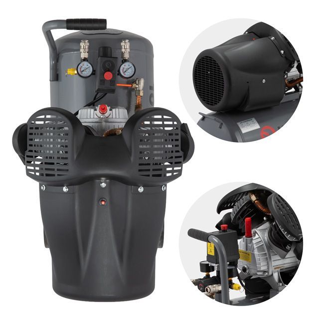 Компрессор 50 л, 2230 Вт, 220 В, 10 атм, 354 л/хв., 2 циліндри INTERTOOL PT-0004