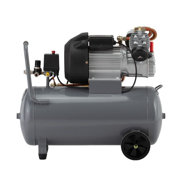 Компрессор 50 л, 4 HP, 3 кВт, 220 В, 10 атм, 420 л/хв., 2 циліндри INTERTOOL PT-0007