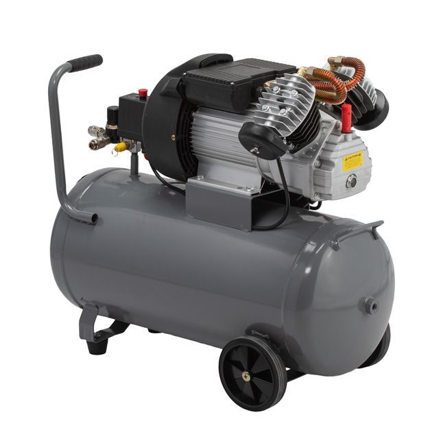 Компрессор 50 л, 4 HP, 3 кВт, 220 В, 10 атм, 420 л/хв., 2 циліндри INTERTOOL PT-0007