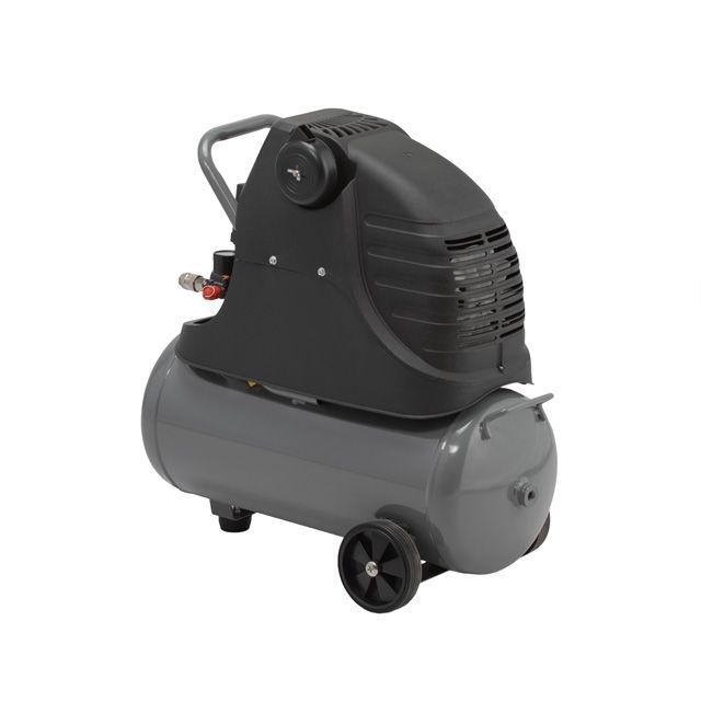 Компрессор 24 л, 1.5 кВт, 220 В, 8 атм, 206 л/хв. INTERTOOL PT-0009