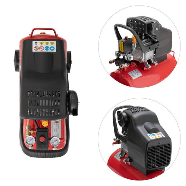 Компрессор 24 л, 1.5 кВт, 220 В, 8 атм, 206 л/хв. INTERTOOL PT-0009