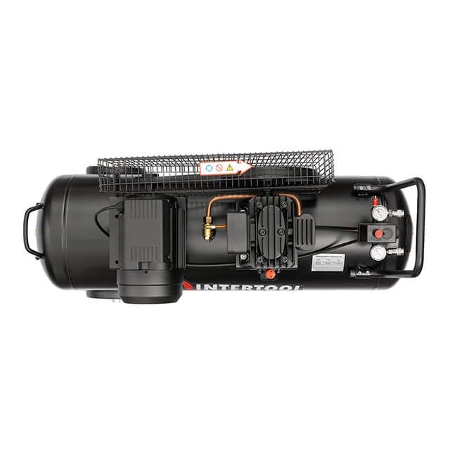 Компрессор 100 л, 1.8 кВт, 220 В, 10 атм, 250 л/мин INTERTOOL PT-0012