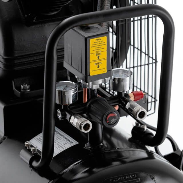 Компрессор 100 л, 3 кВт, 220 В, 10 атм, 500 л/хв., 2 циліндри, STORM INTERTOOL PT-0014