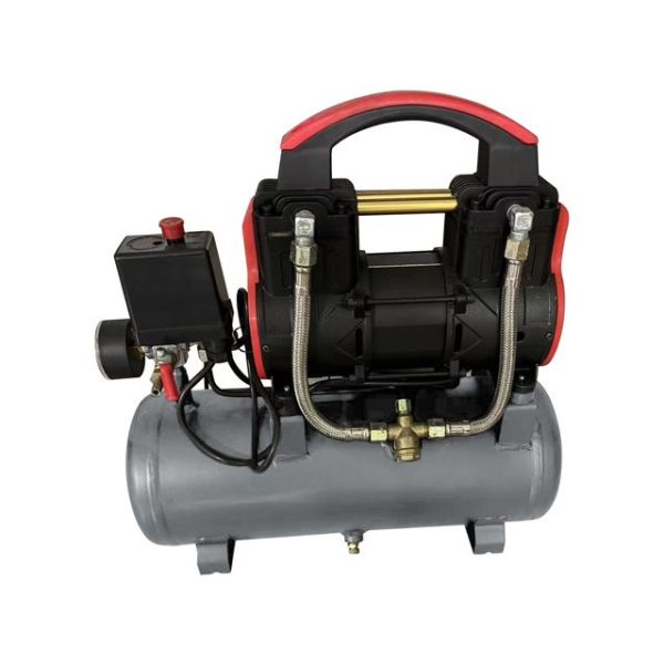 Компрессор 9 л, 0.75 кВт, 220 В, 8 атм, 200 л/мин, 2800 об/мин, безмасляный, 2 цилиндра INTERTOOL PT-0015