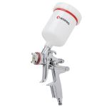 Краскопульт пневматический HVLP II профессиональный, форсунка 1,4 мм, верхний пластиковый бачок 600 мл,  2 бар INTERTOOL PT-0100