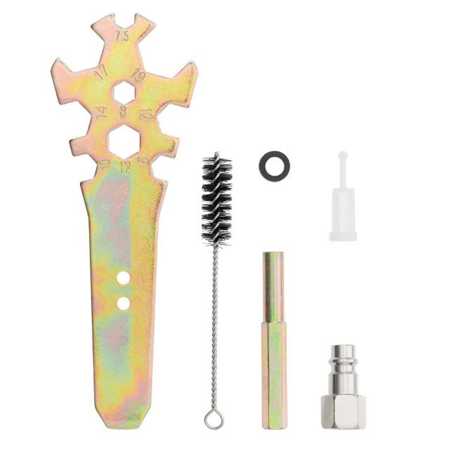 Фарбопульт пневматичний HVLP із трьома наборами форсунок - 1,3 мм, 1,4 мм, 1,7 мм, пластиковий бачок, 3 бар INTERTOOL PT-0153