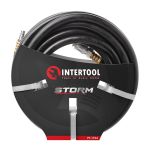 Шланг резиновый воздушный, армированный, до 20 атм, 10×17 мм, 10 м, с быстроразъемными соединениями, STORM INTERTOOL PT-1734