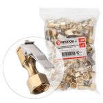 Наконечники 50 одиниць для накачування шин, з внутрішнім різьбленням 1/4", латунь INTERTOOL PT-5015