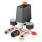 Прессостат 220 В в сборе (прессостат, редуктор, 2 манометра, предохранительный клапан, два выхода) INTERTOOL PT-9094