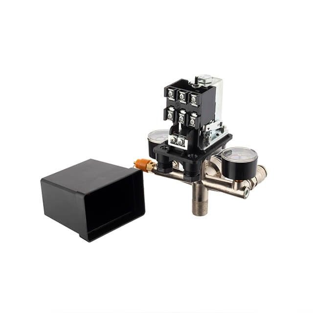 Прессостат 380 В (блок автоматики компрессора) 10 bar в сборе, (прессостат, редуктор, 2 манометра, предохранительный клапан, два выхода) INTERTOOL PT-9097