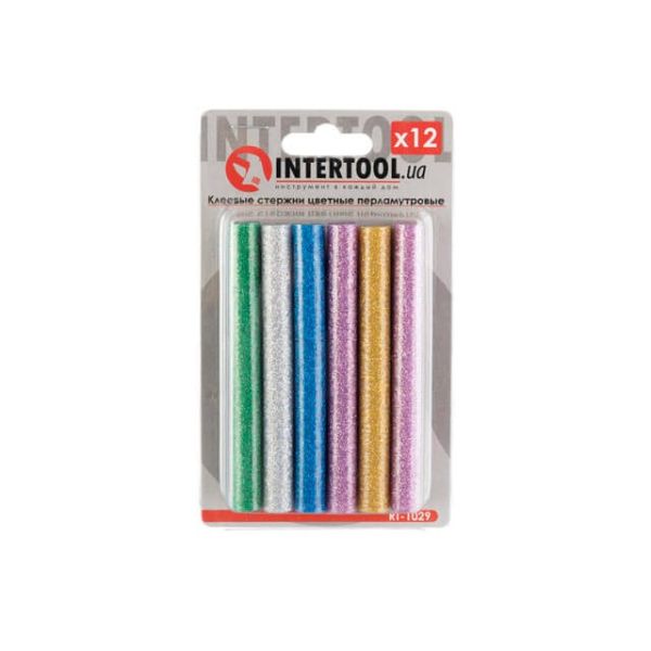 Комплект цветных перламутровых клеевых стержней 11.2*100 мм, 12 ед. INTERTOOL RT-1029 Комплект цветных перламутровых клеевых стержней 11.2*100 мм, 12 ед. INTERTOOL RT-1029