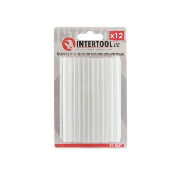 Комплект флуоресцентных клеевых стержней 11.2*100 мм, 12 ед. INTERTOOL RT-1037