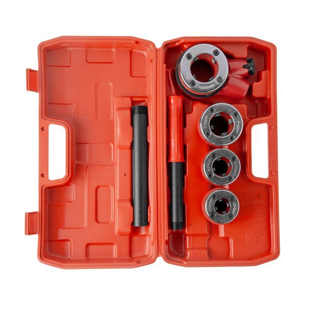 Набір плашок 4 шт для нарізання різьби 1/2"; 3/4"; 1"; 1 1/4" INTERTOOL SD-8004