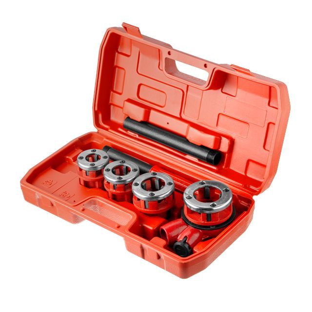 Набір плашок 4 шт для нарізання різьби 1/2"; 3/4"; 1"; 1 1/4" INTERTOOL SD-8004