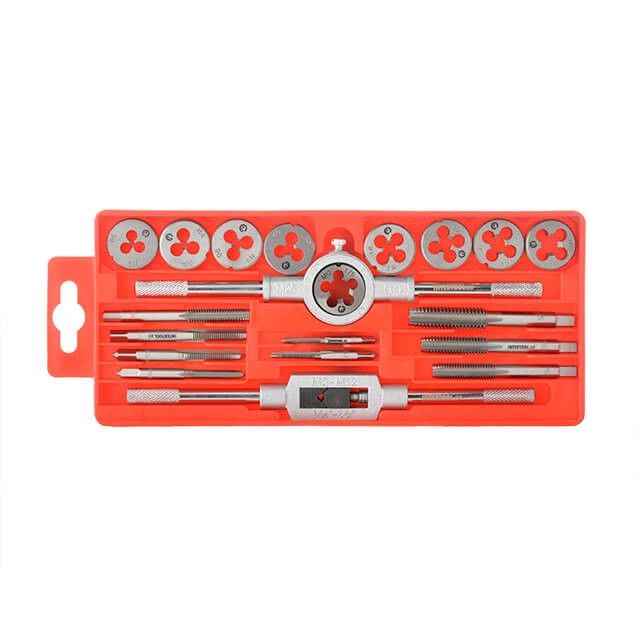 Набор плашек M3-M12, метчиков M3-M12, 20 ед. INTERTOOL SD-8020