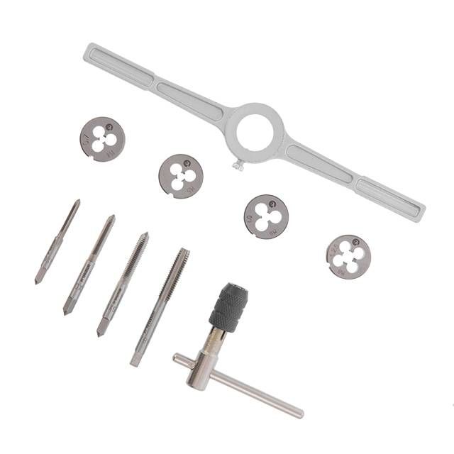 Набор плашек M4-M8, метчиков M4-M8, 10 ед. INTERTOOL SD-8025