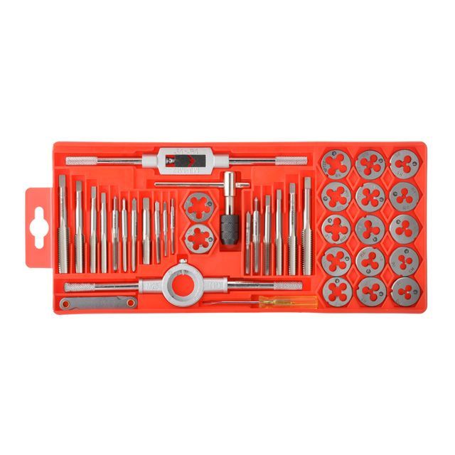 Набор плашек M3-M12, метчиков M3-M12, 40 ед. INTERTOOL SD-8040
