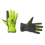 Перчатка кожаная комбинированная, 10", из кожи и флуоресцентной зеленой ткани INTERTOOL SP-0172