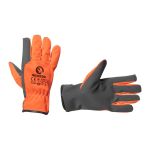 Перчатка кожаная комбинированная из кожи и флуоресцентной оранжевой ткани, 10" INTERTOOL SP-0173