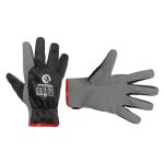 Перчатка кожаная комбинированная, 10", из высококачественной эко-кожи и полиэстеровой ткани INTERTOOL SP-0175