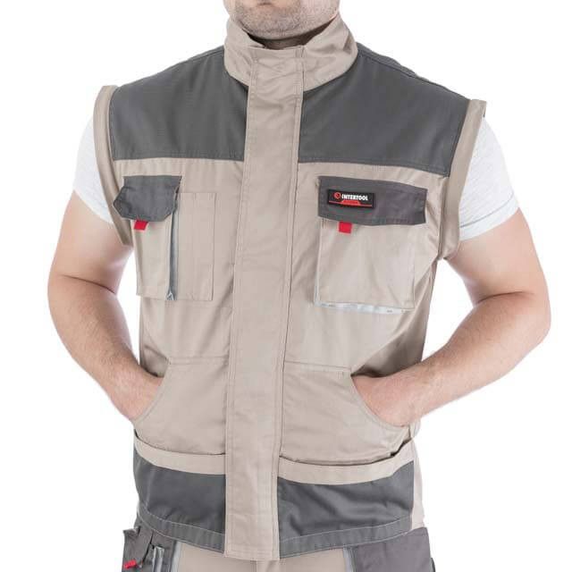 Куртка рабочая 2 в 1, 100% хлопок, плотность 180 г/м², XXL INTERTOOL SP-3035