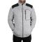 Куртка вязанная SOFTSHELL, серого цвета с черными вставками, ткань 100% полиэстер 270G, с карманом на груди и двумя боковыми, XXL INTERTOOL SP-3115