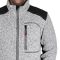 Куртка вязанная SOFTSHELL, серого цвета с черными вставками, ткань 100% полиэстер 270G, с карманом на груди и двумя боковыми, XXL INTERTOOL SP-3115