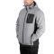 Куртка SOFTSHELL світлосиро-чорна, з капюшоном, тришарова, тканина - стрейч 300 GSM 100D, з водо- і вітрозахистом, розмір S INTERTOOL SP-3121