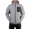 Куртка SOFTSHELL світлосиро-чорна, з капюшоном, тришарова, тканина - стрейч 300 GSM 100D, з водо- і вітрозахистом, розмір S INTERTOOL SP-3121