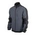 Куртка SOFTSHELL, темно серо-черная, трехслойная, ткань стрейч 300GSM 100D, с водо-, ветрозащитой, S INTERTOOL SP-3131