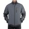 Куртка SOFTSHELL, темно серо-черная, трехслойная, ткань стрейч 300GSM 100D, с водо-, ветрозащитой, XXL INTERTOOL SP-3135