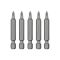 Комплект отверточных насадок PZ1, ACR, S2, 5 ед., STORM INTERTOOL VT-0203