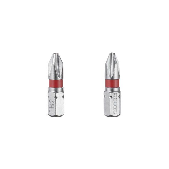 Комплект отверточных насадок PH2, S2, 2 ед., STORM INTERTOOL VT-0218