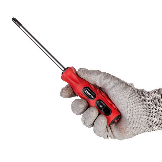 Отвертка крестовая, PZ3×125 мм, Cr-V INTERTOOL VT-3161