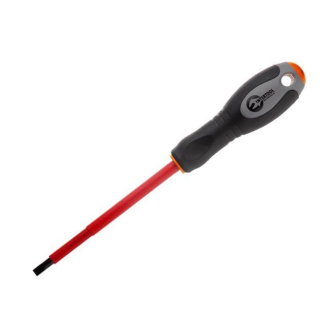 Отвертка изолированная шлицевая 1*5,5 мм, 125 мм, 1000 В INTERTOOL VT-3206