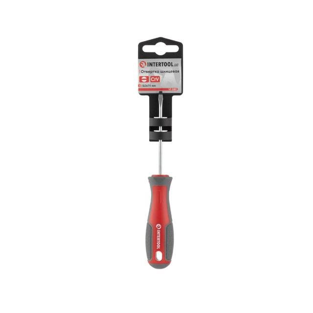 Отвертка шлицевая SL3.0*75 мм, CR-V INTERTOOL VT-3301