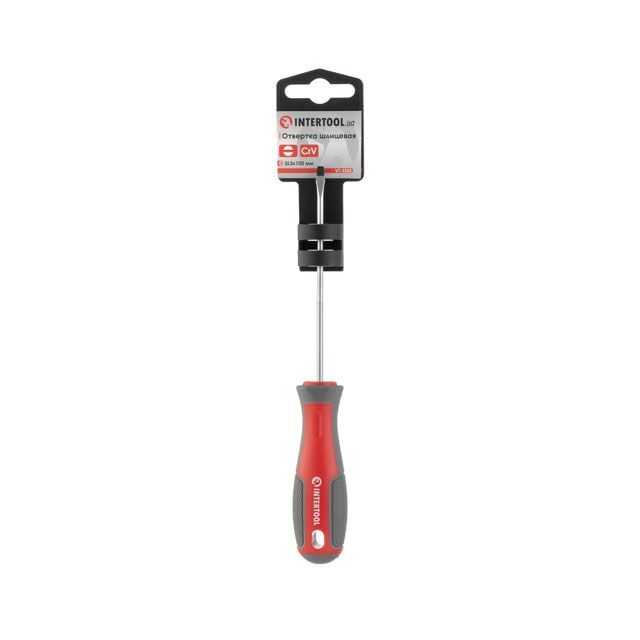 Отвертка шлицевая SL3.0*100 мм, CR-V INTERTOOL VT-3302