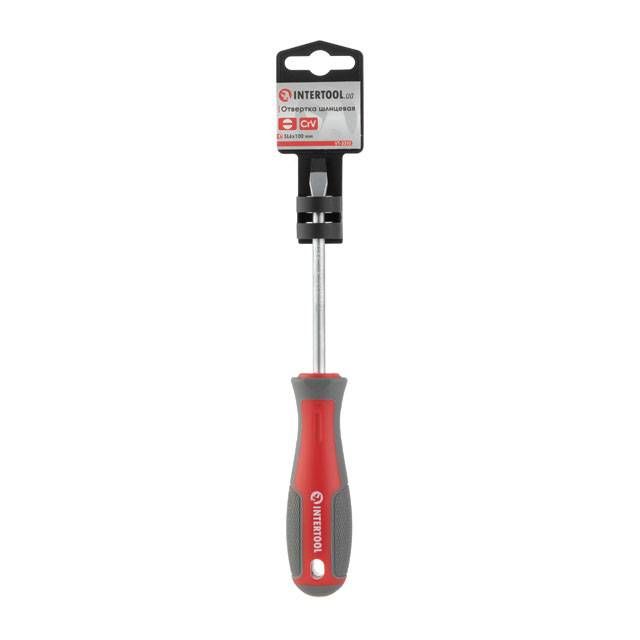 Отвертка шлицевая SL6.0*100 мм, CR-V INTERTOOL VT-3310