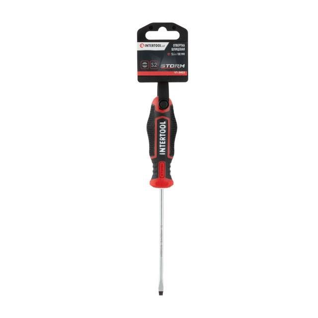 Отвертка шлицевая SL4.0*100 мм, S2, STORM INTERTOOL VT-3403