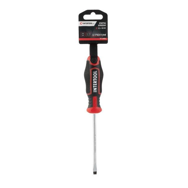 Отвертка шлицевая SL5.0*100 мм, S2, STORM INTERTOOL VT-3406