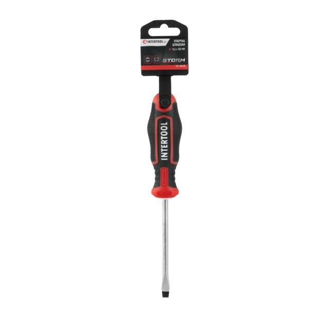 Отвертка шлицевая SL6.0*100 мм, S2, STORM INTERTOOL VT-3410