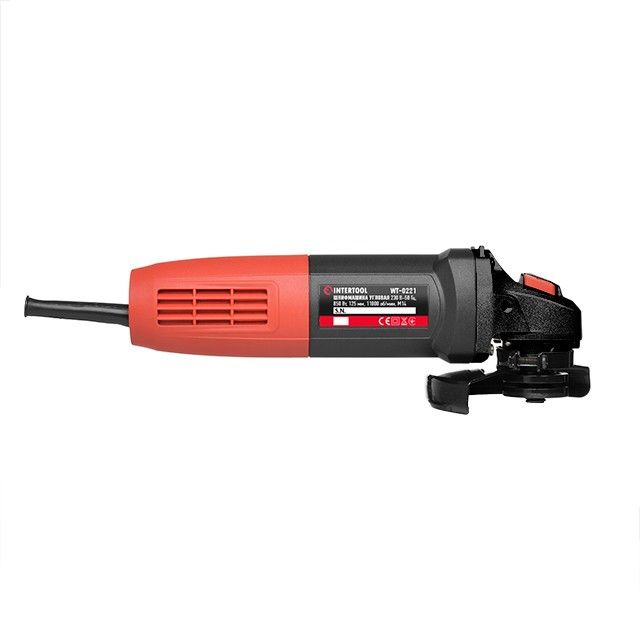Шлифмашина угловая, 850Вт, диаметр круга 125мм, 11000 об/мин INTERTOOL WT-0221